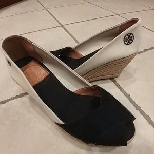 Tory Burch peep toe espadrilles